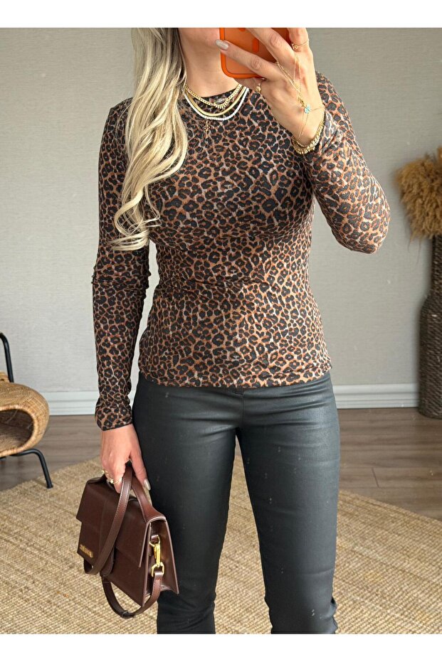 Leopar Kaşmir Bluz - 4