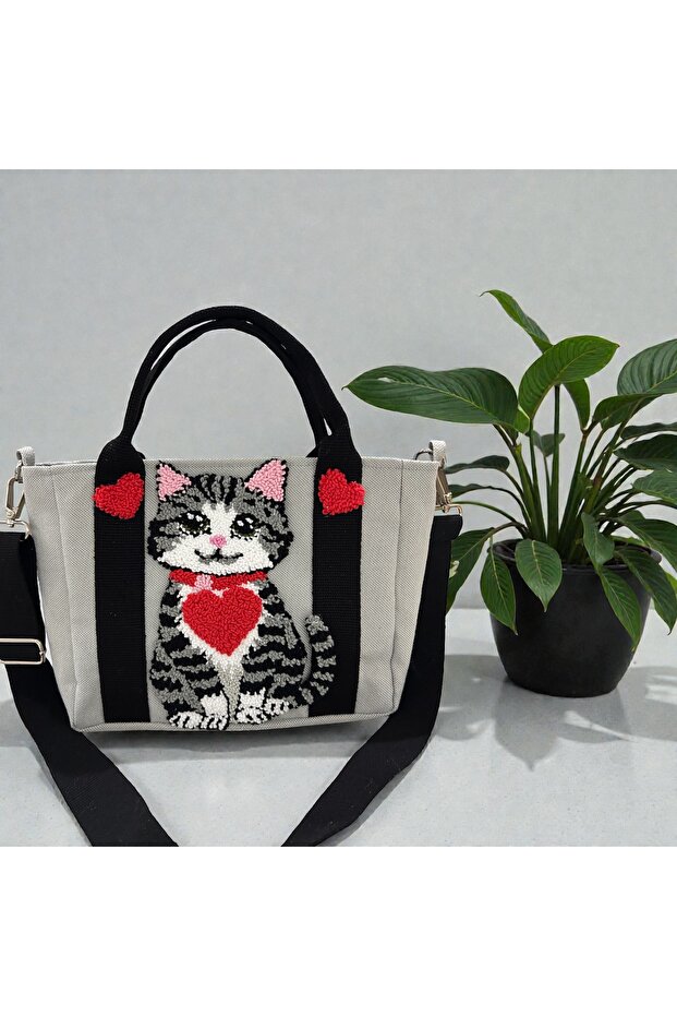 Heart Cat Bag / Shoulder Bag / Crossbody Bag