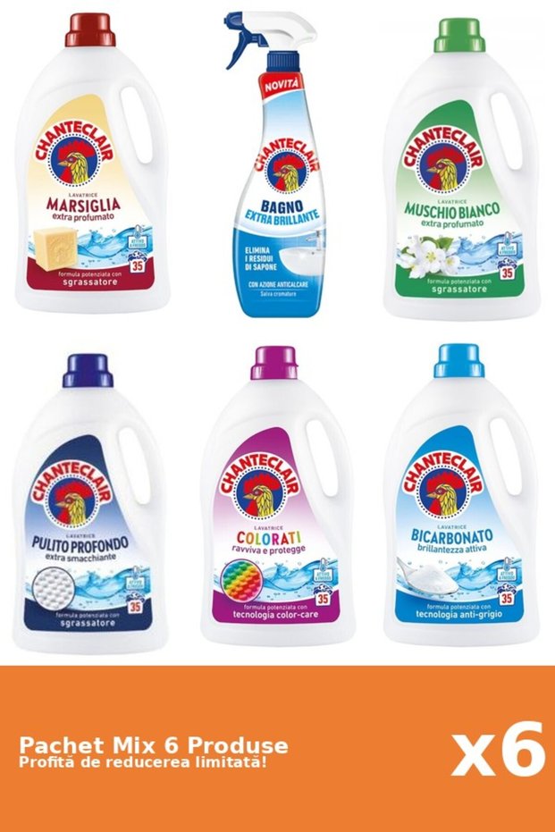 Set 6 Mix Chanteclair: 5 Detergent, 1 Anticalcar