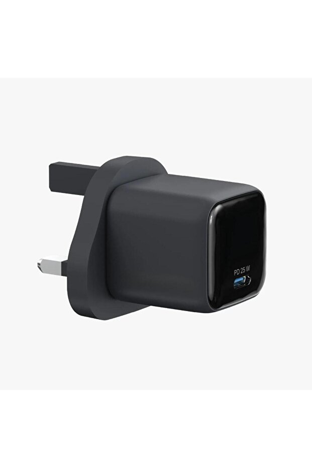 25W Mini GaN Wall Charger with USB-C to Lightning Cable | Fast PD Charging Adapter