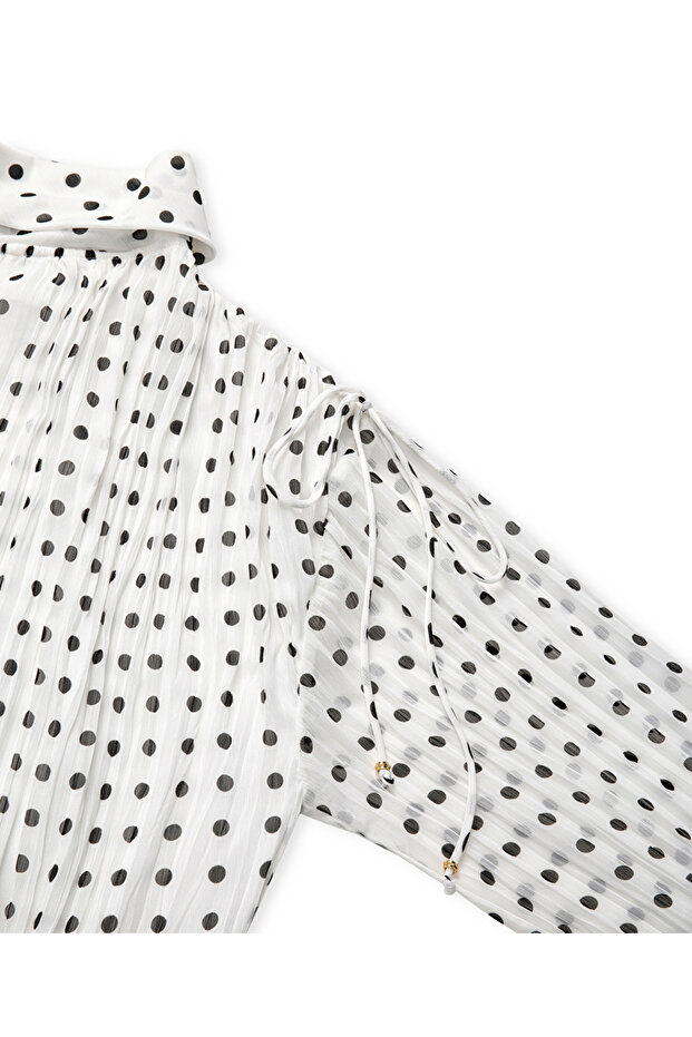 بلوزة شيفون بنمط منقط - 4