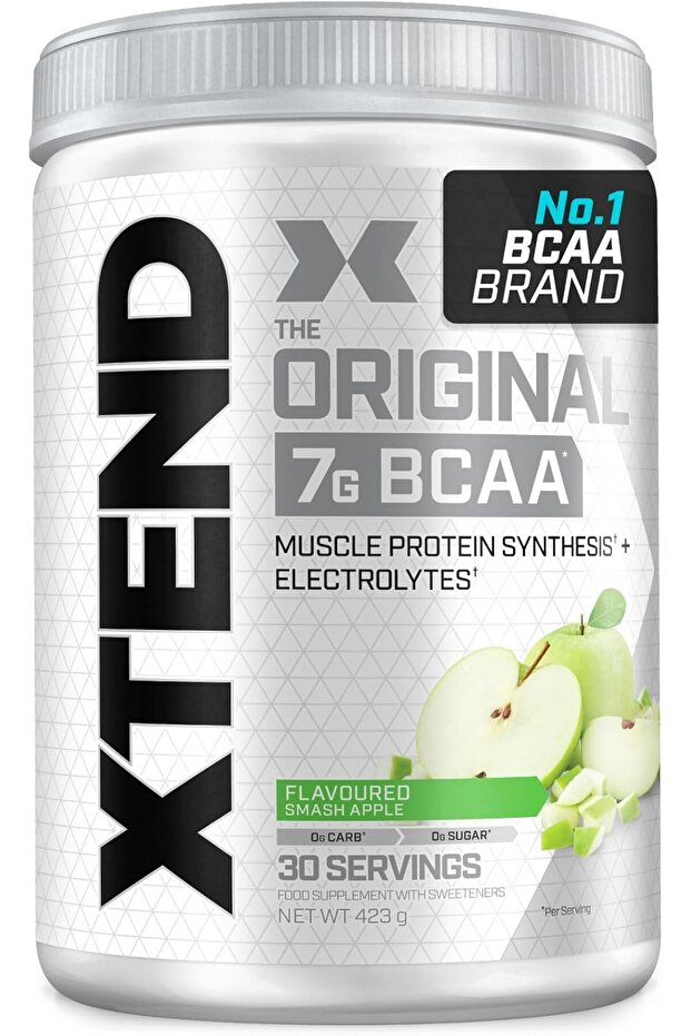 XTEND BCAA Powder – Smash Apple | 7g BCAAs | Sugar-Free | 30 Servings
