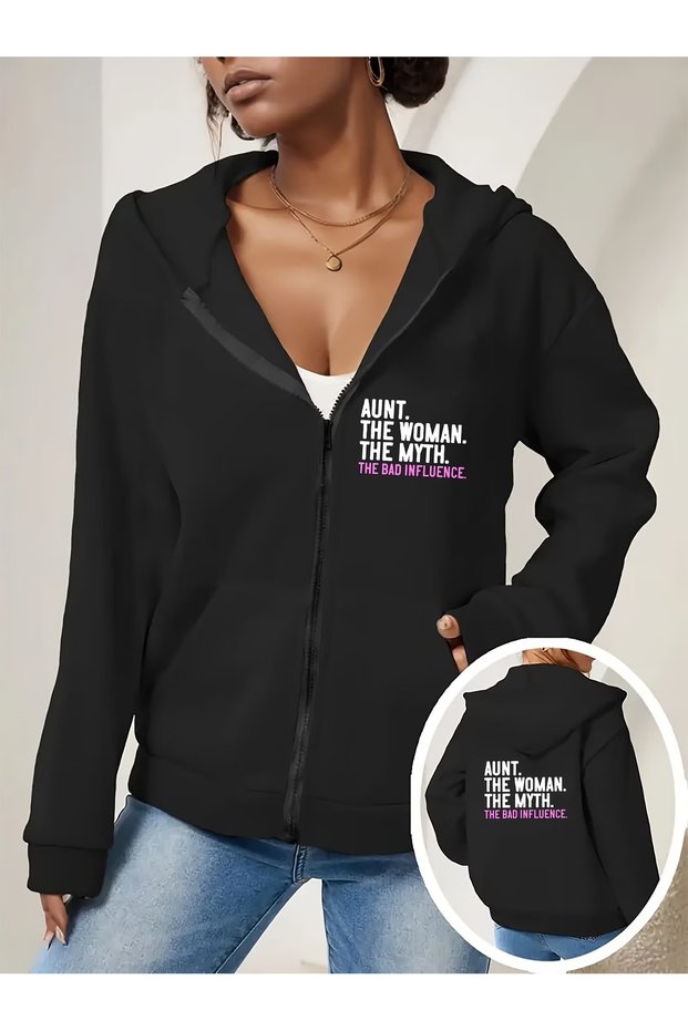 Printed Zippered Oversized Unisex Hoodie – 100% Cotton 3 Thread