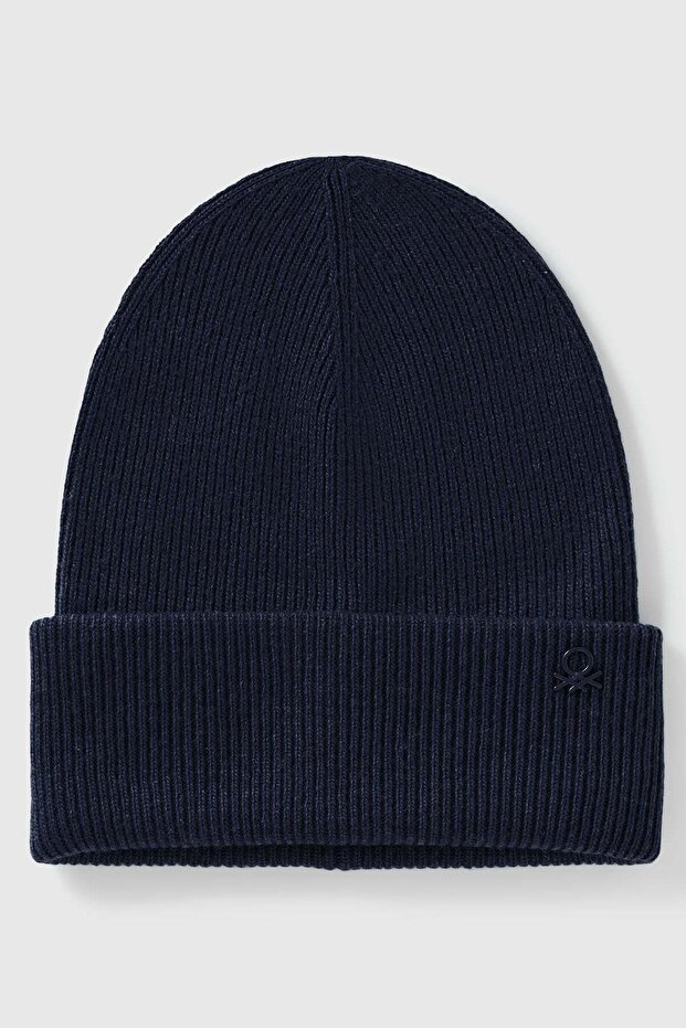 Yellow Men's Ej_Wool and Viscose Blend Logo Embroidered Beanie Hat Model Code: (126Wca00X66U)