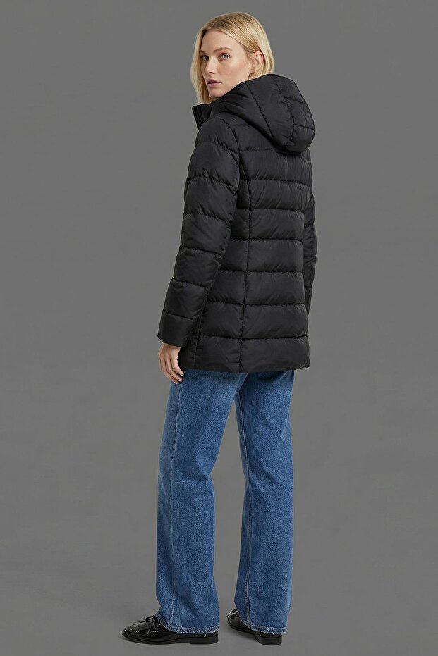 Uzun-Kapişonlu Mont - 5