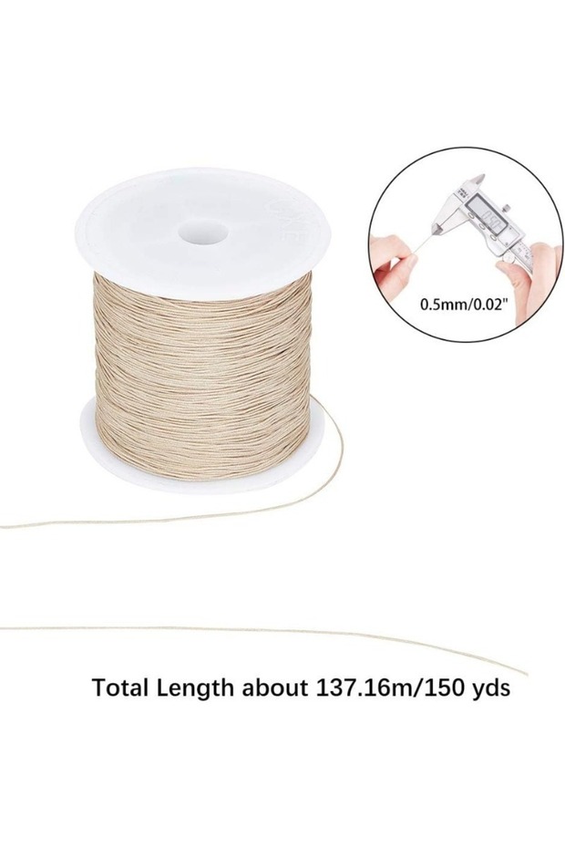 1 Roll 1 Roll 150 Yards 0.5mm Nylon Cord Nylon Beading String Nylon Knotting Cord for Necklace Brace