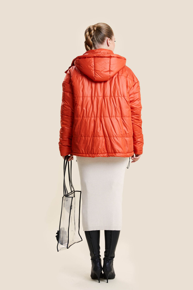 Kapüşonlu Şişme Mont - 2