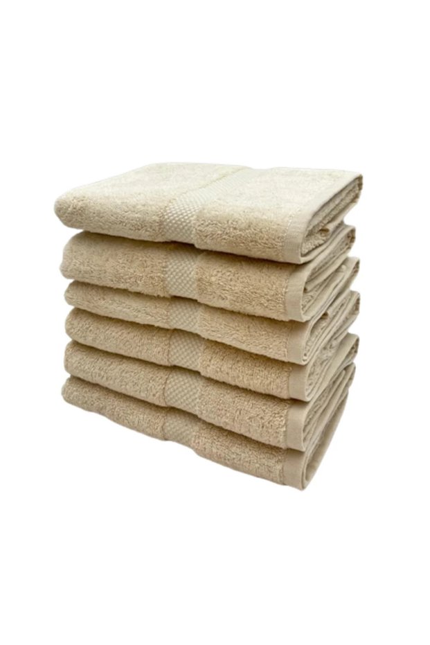Luxury Hand Towel 50 x 100 Cm Cotton Diamond Dobby Towel | Highly Absorbent Set of 6Pc