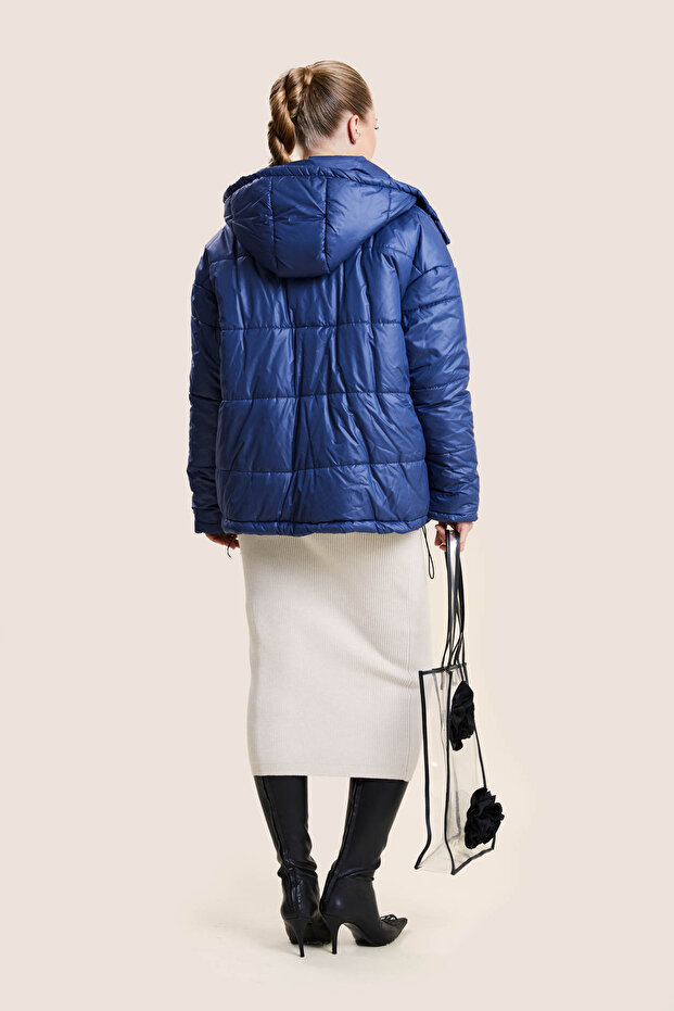 Kapüşonlu Şişme Mont - 3