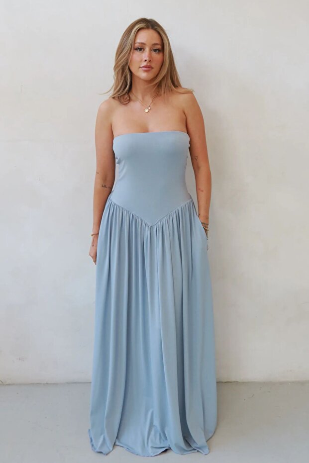 Φόρεμα Sofie Strapless Bodycon Sandy Maxi - 1