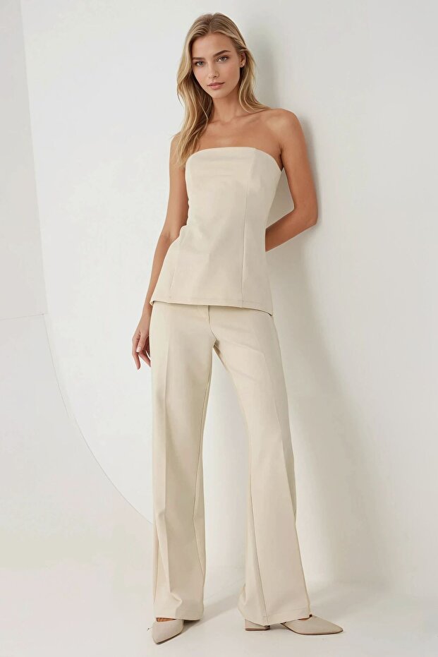 Straplez Dar Uzun Bluz - 7