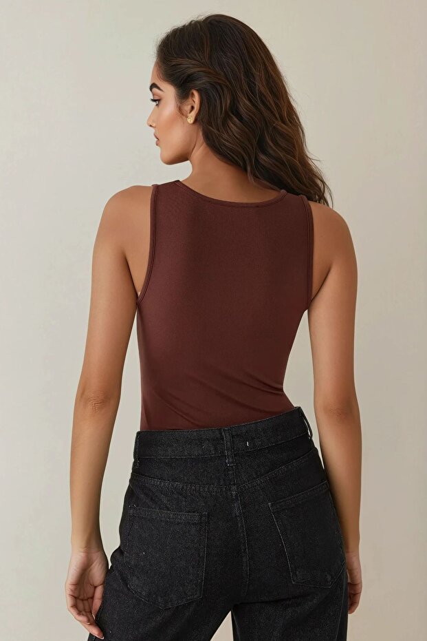 Fitted Kare Fitilli Üst - 5