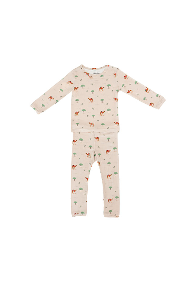 Bamboo Pajamas for Kids in Camel