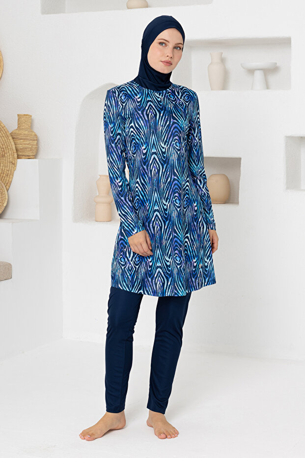 Senna Stretch Fabric long sleeve hijab swimsuit 3103