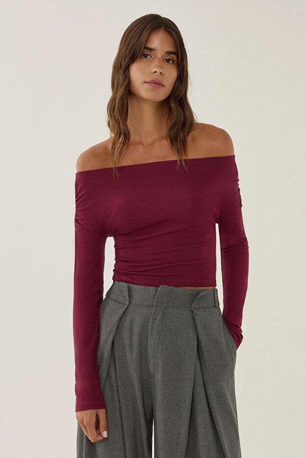 Off Shoulder Carmen Collar Blouse - 1