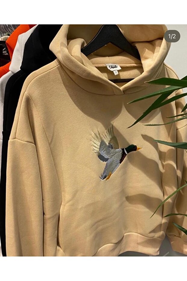 Kuş Nakışlı Sweat