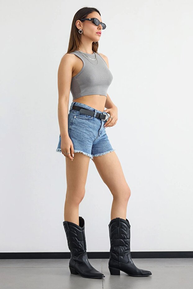 الأساسية المنسوجة طاقم الرقبة تانك الأعلى - 3