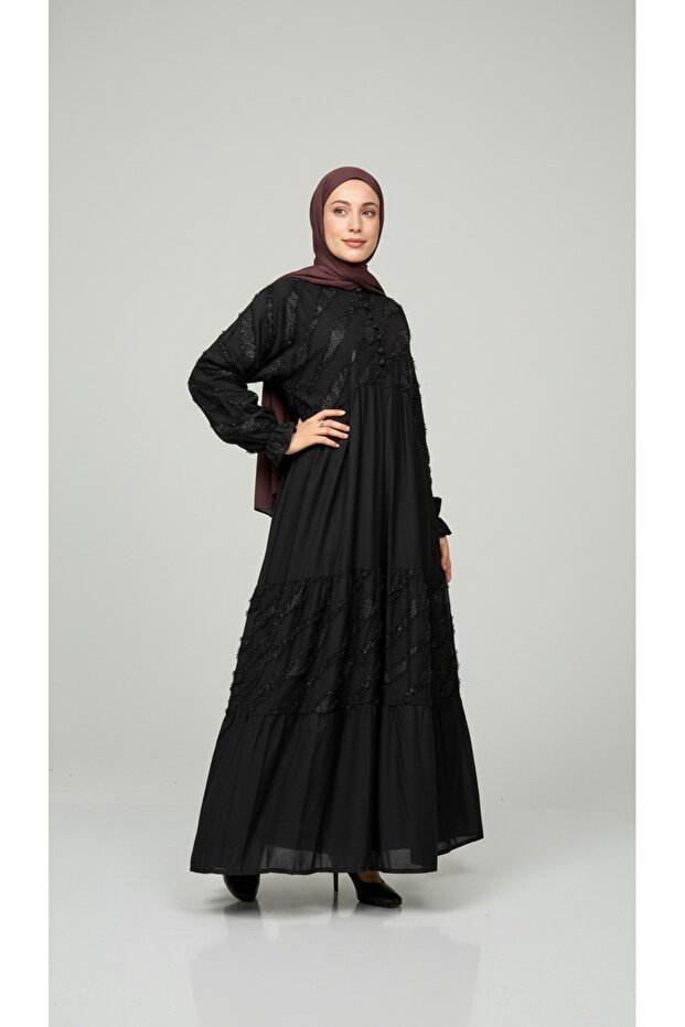 Tesettür Kırçıllı Elbise - 2