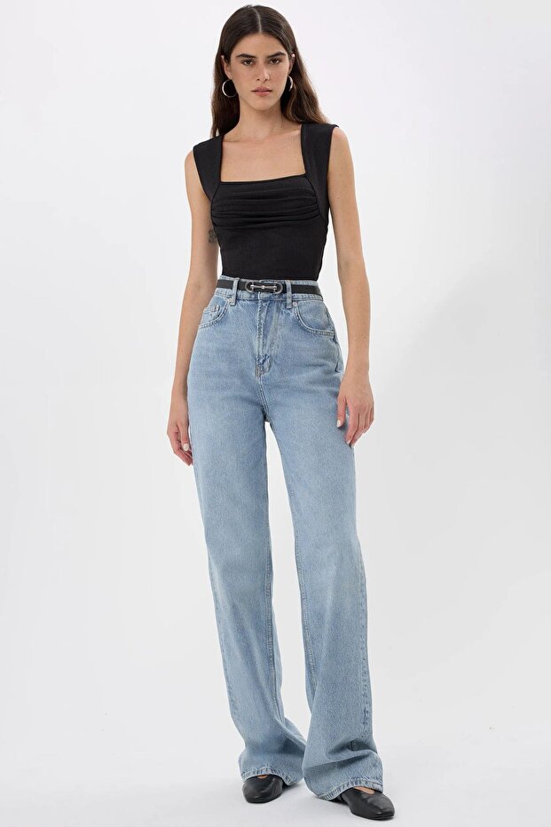 Drape Kare Yaka Bluz - 2