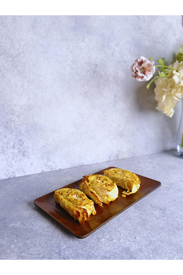 Ligna Melamine Wood Embossed 16X26 cm Serving Plate, Presentation Plate, Cake Plate, Presentation Dish
