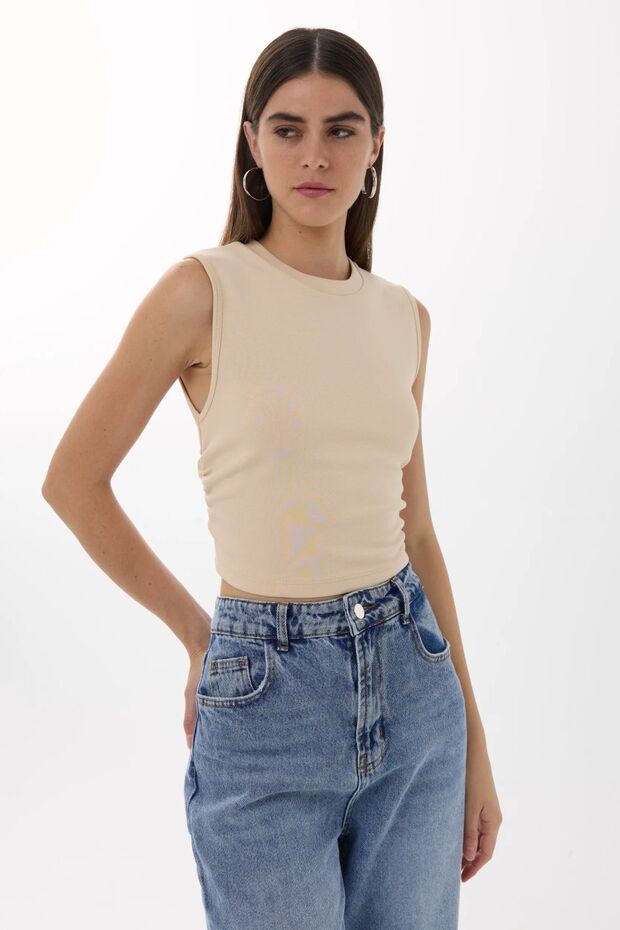 Plain Detailed Wrinkled Blouse - 5