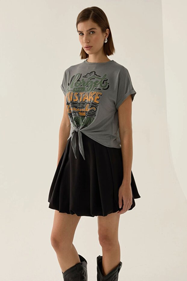 Baskılı Kısa Tişört - 5