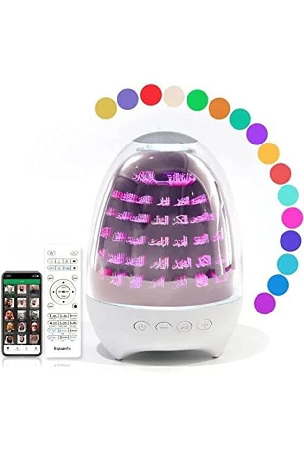 Smart Touch Quran Speaker with App & Remote Control, Bluetooth Night Light with 99 Names,