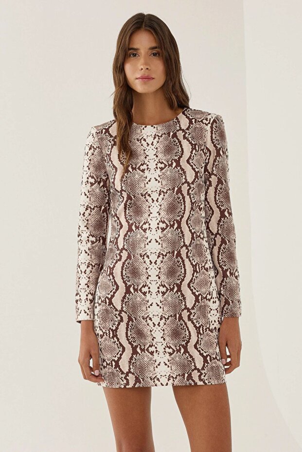 Patterned Mini Dress - 1
