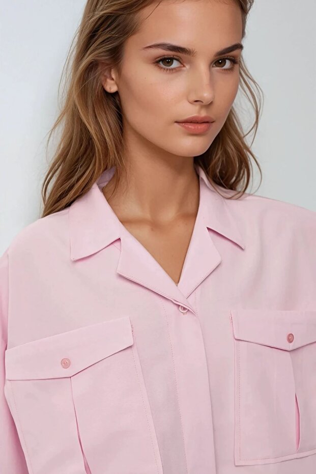 Zarf Cepli Kısa Gömlek - 3