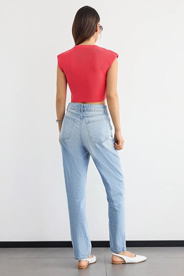 Fitilli Kısa Kol Kesik Üst - 4