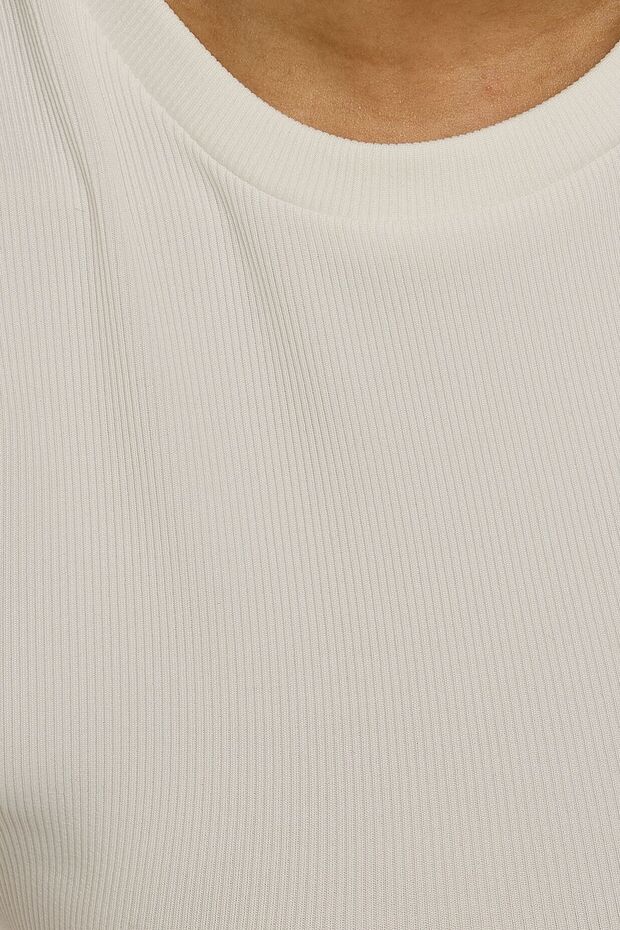 Vücuda Oturan Bisiklet Yaka Örme Bluz - 6