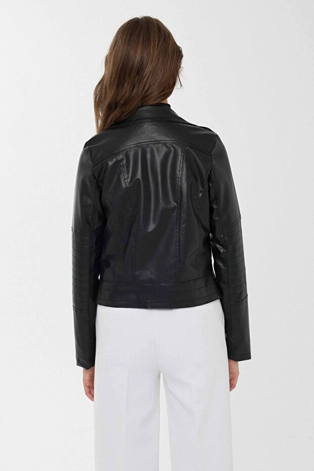 Motorradjacke aus Kunstleder - 6