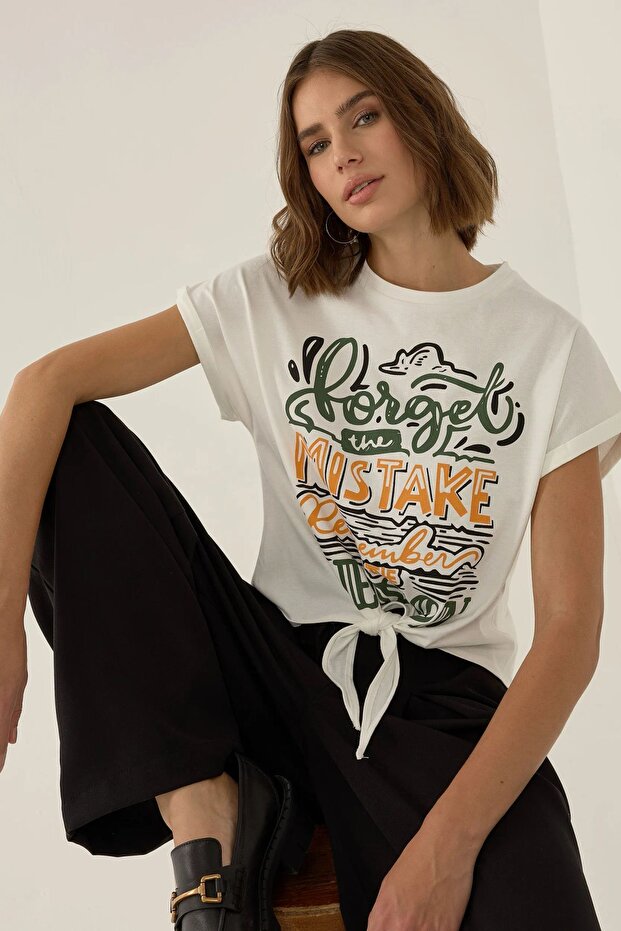 Baskılı Kısa Tişört - 4