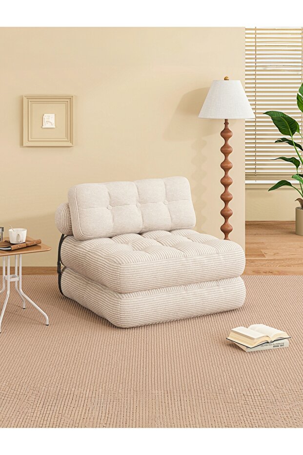 Multifunctional Foldable Sofa Bed with Ergonomic Support & Skin-Friendly Corduroy Fabric