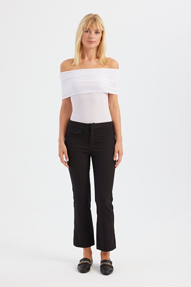 Solid off-shoulder top - 2