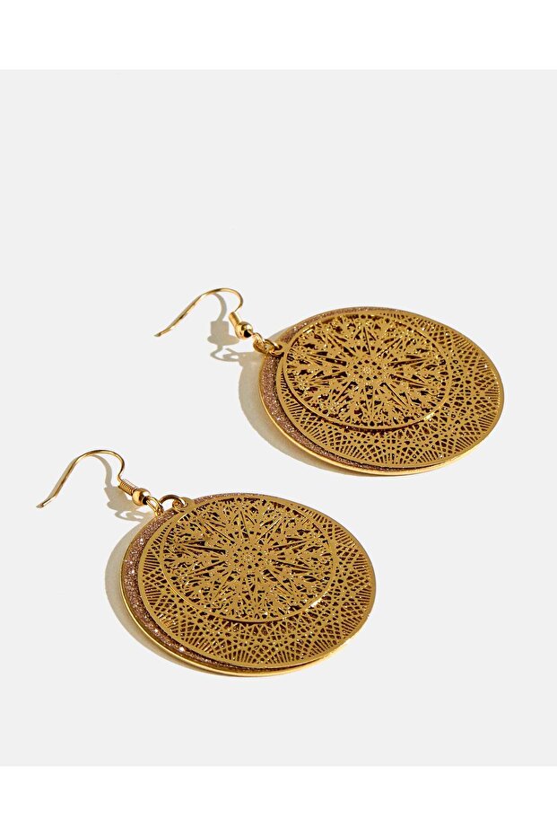 Women Gold Embellished Earrings