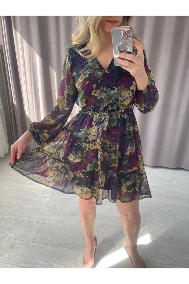 Orjinal Şifon Elbise - 1