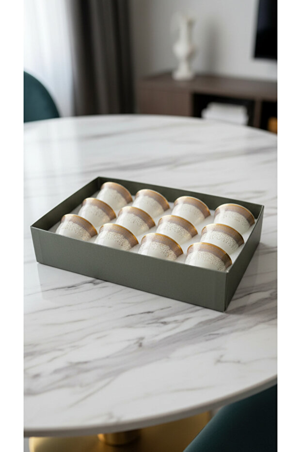 طقم فناجين قهوة بتصميم مميز 12 قطعة - 2