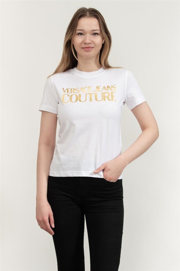 Logo Crew Neck 100% Cotton Regular Fit T SHIRT 76HAHT04 CJ