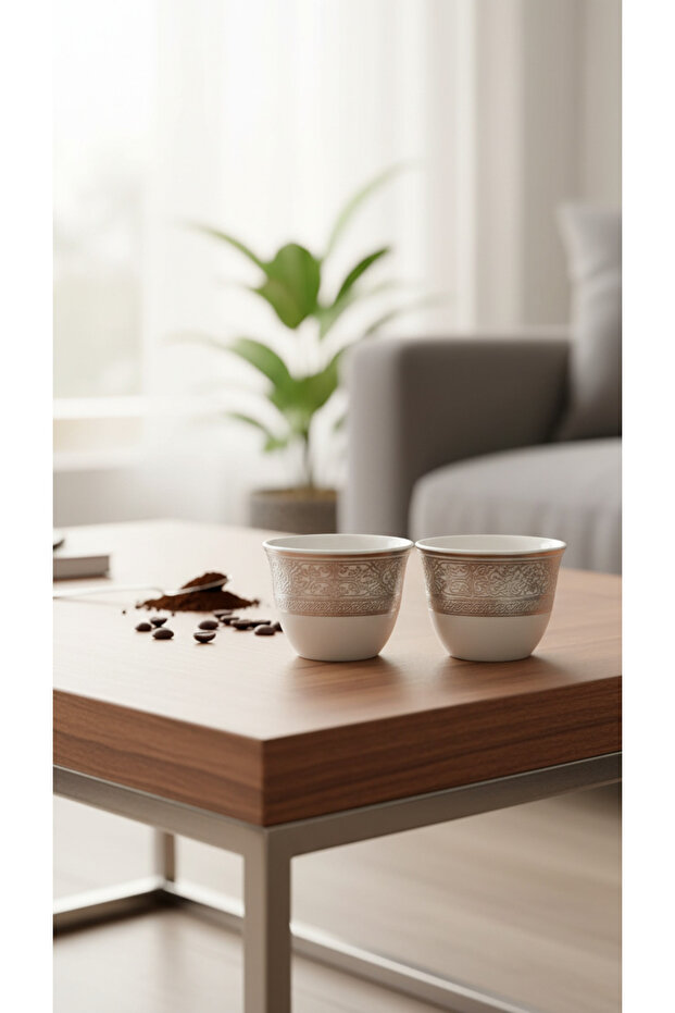 طقم فناجين قهوة بتصميم مميز 12 قطعة - 3