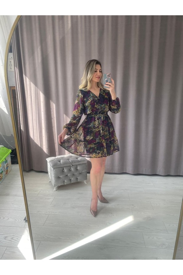 Orjinal Şifon Elbise - 2