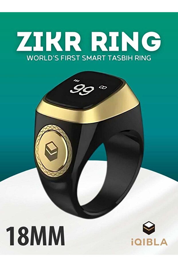 iQIBLA Smart Zikr | Lite | 18MM Prayer Counter, Tasbih Counter & Muslim Prayer Time Reminder |