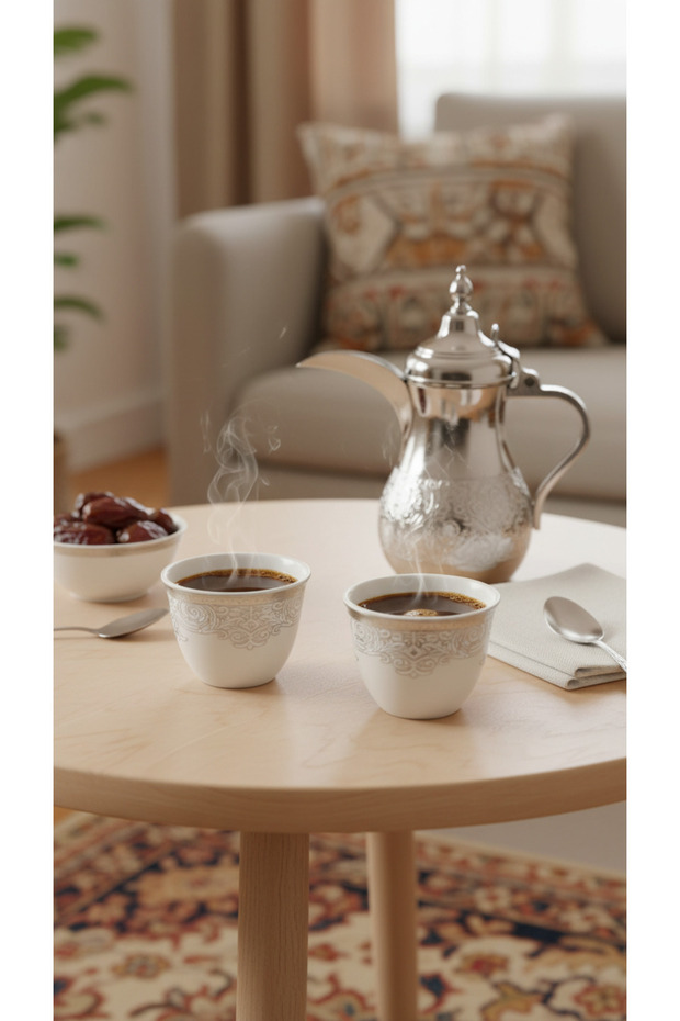 طقم فناجين قهوة بتصميم مميز 12 قطعة - 3