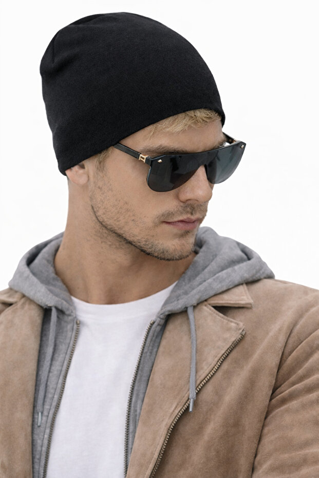 Kışlık Erkek Bere Basic - Düz Kışlık Model - 1