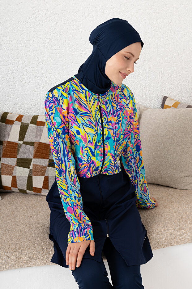 Rowan Parachute Lycra Long Sleeve Hijab Swimsuit 3401