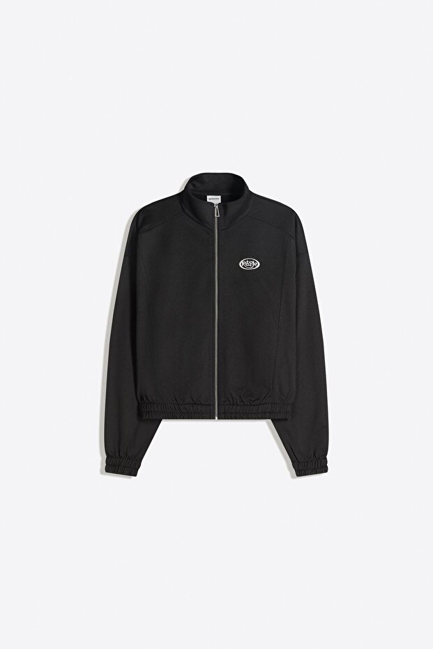 Fermuarlı baskılı sweatshirt - 3