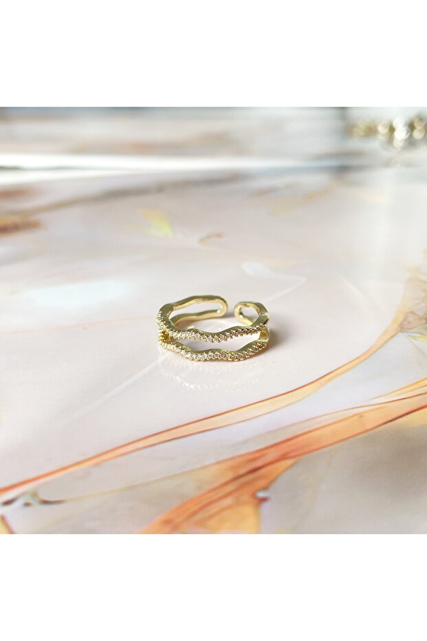 Two Rows Wave Ring - 2