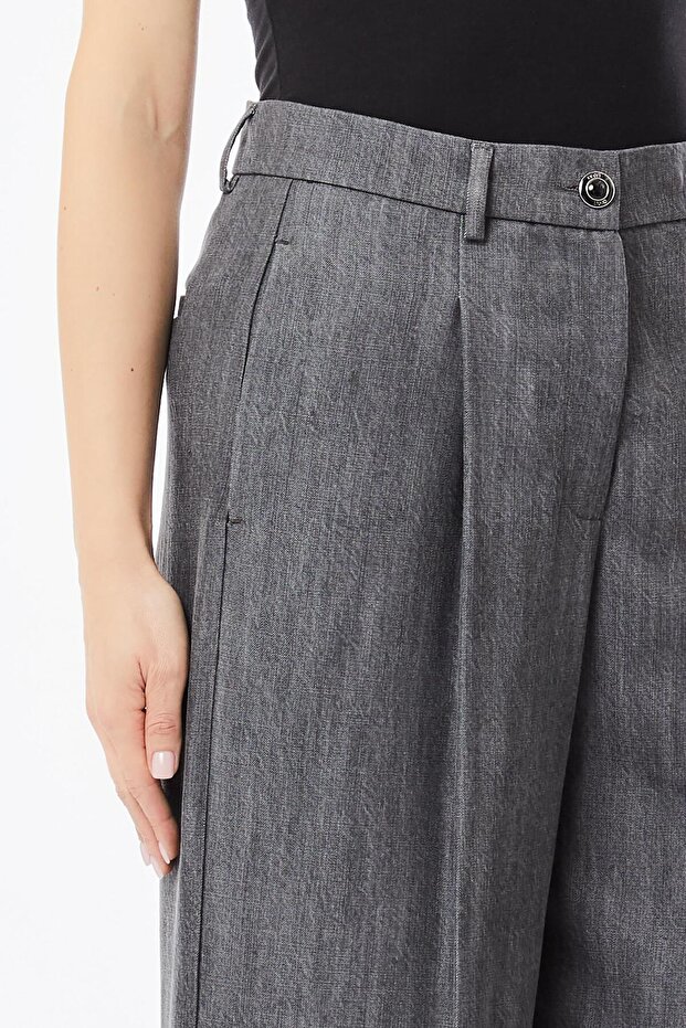 Gri Kırçıllı Pantolon - 3