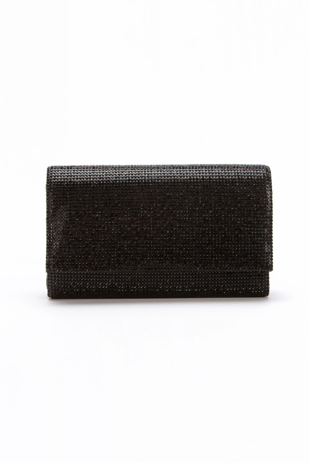 Women's Stone Strap Evening Dress Bag Black