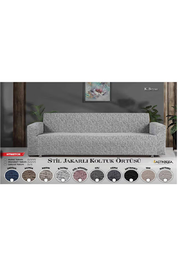 Altınkoza Maxi Sofa Bed Cover (3+3+1+1) - Stretch Fabric - Elastic - Seating Group - New Colors